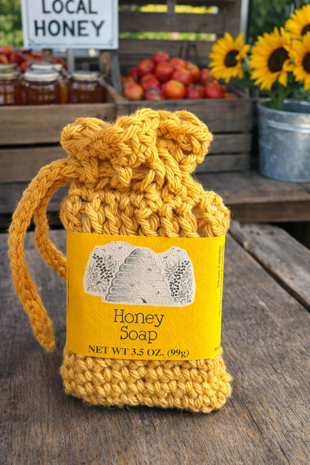 Honey/ Lavender ,Beeswax Soap w/ ecofriendly soap saver pouch